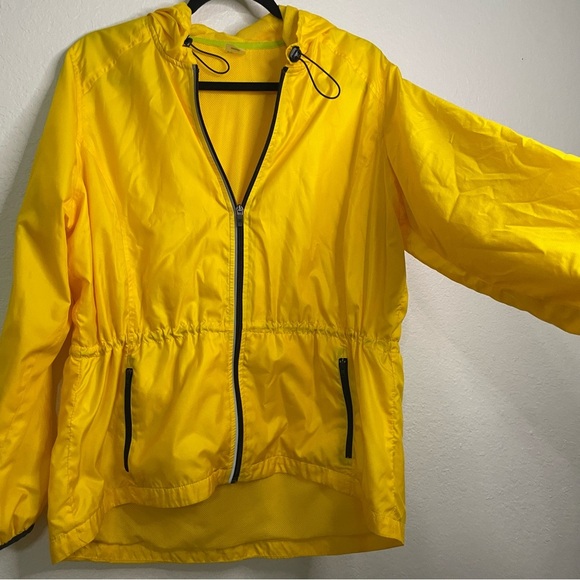 Xersion Yellow Women's Hooded Jacket XL petite winter windbreaker cinch waist - Picture 2 of 8